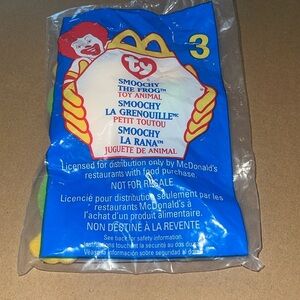 🍀5/$25🍀 Smoochy The Frog Vintage New McDonald’s Happy Meal‎ teenie Beanie Baby